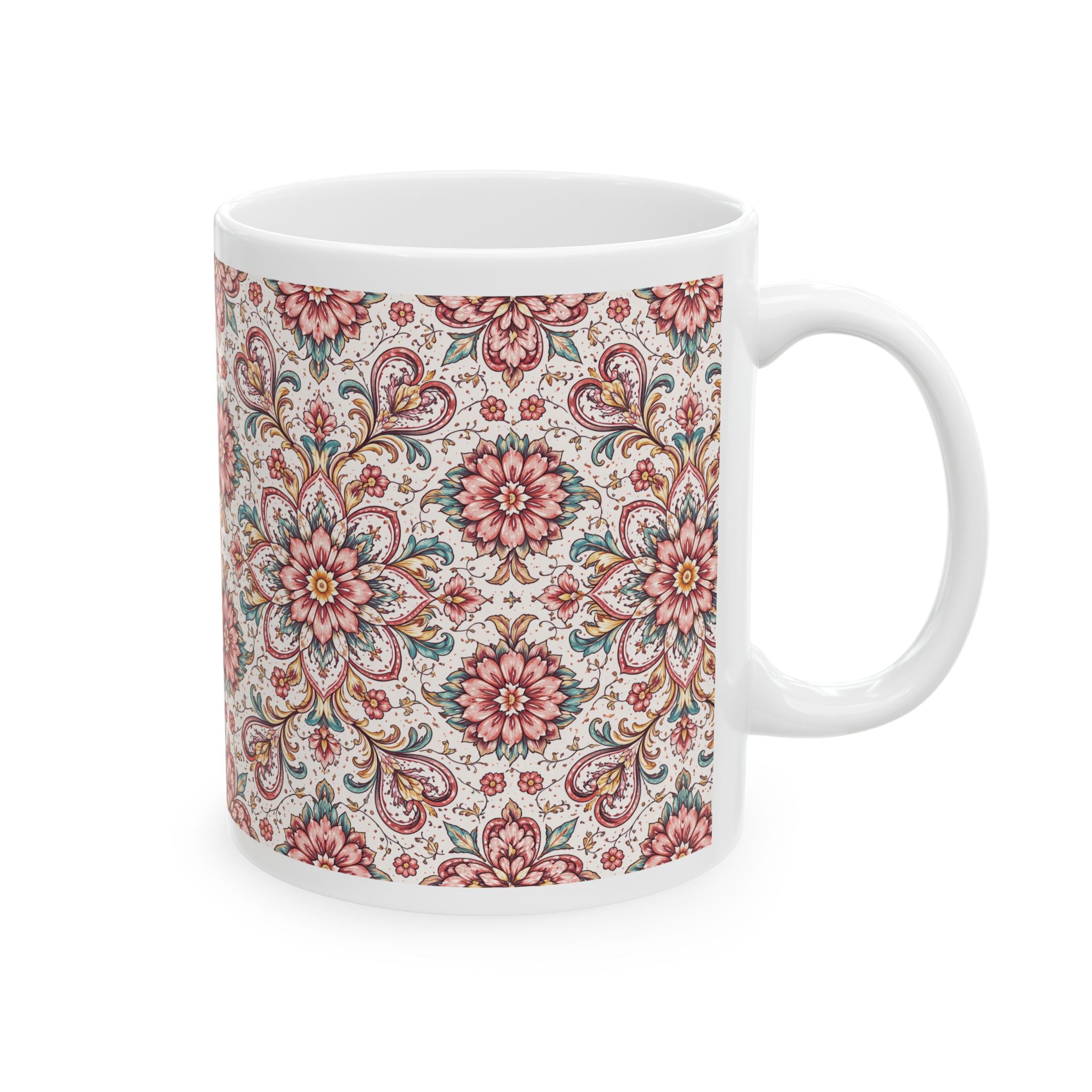 Floral Pattern Ceramic Mug (11oz & 15oz)