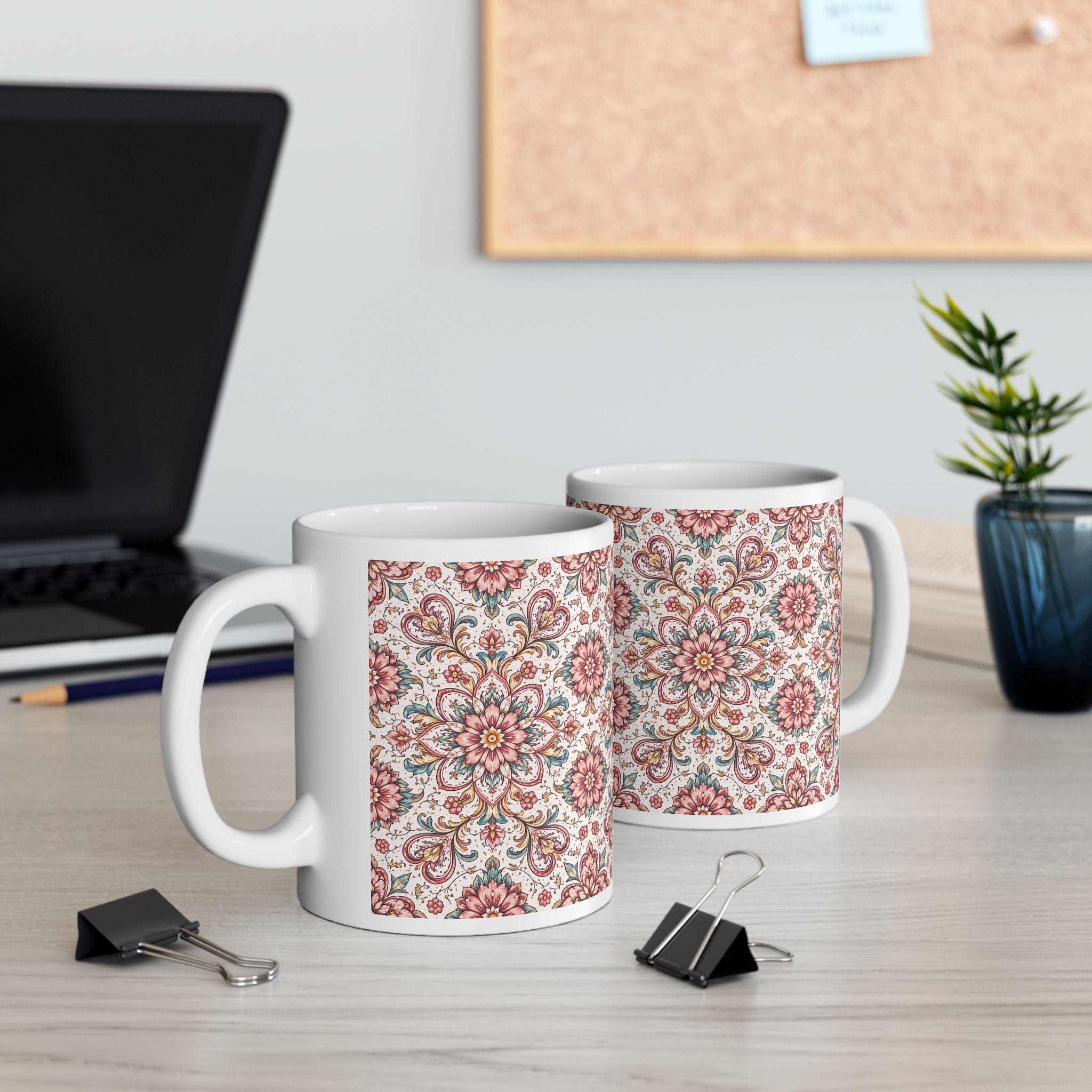 Floral Pattern Ceramic Mug (11oz & 15oz)