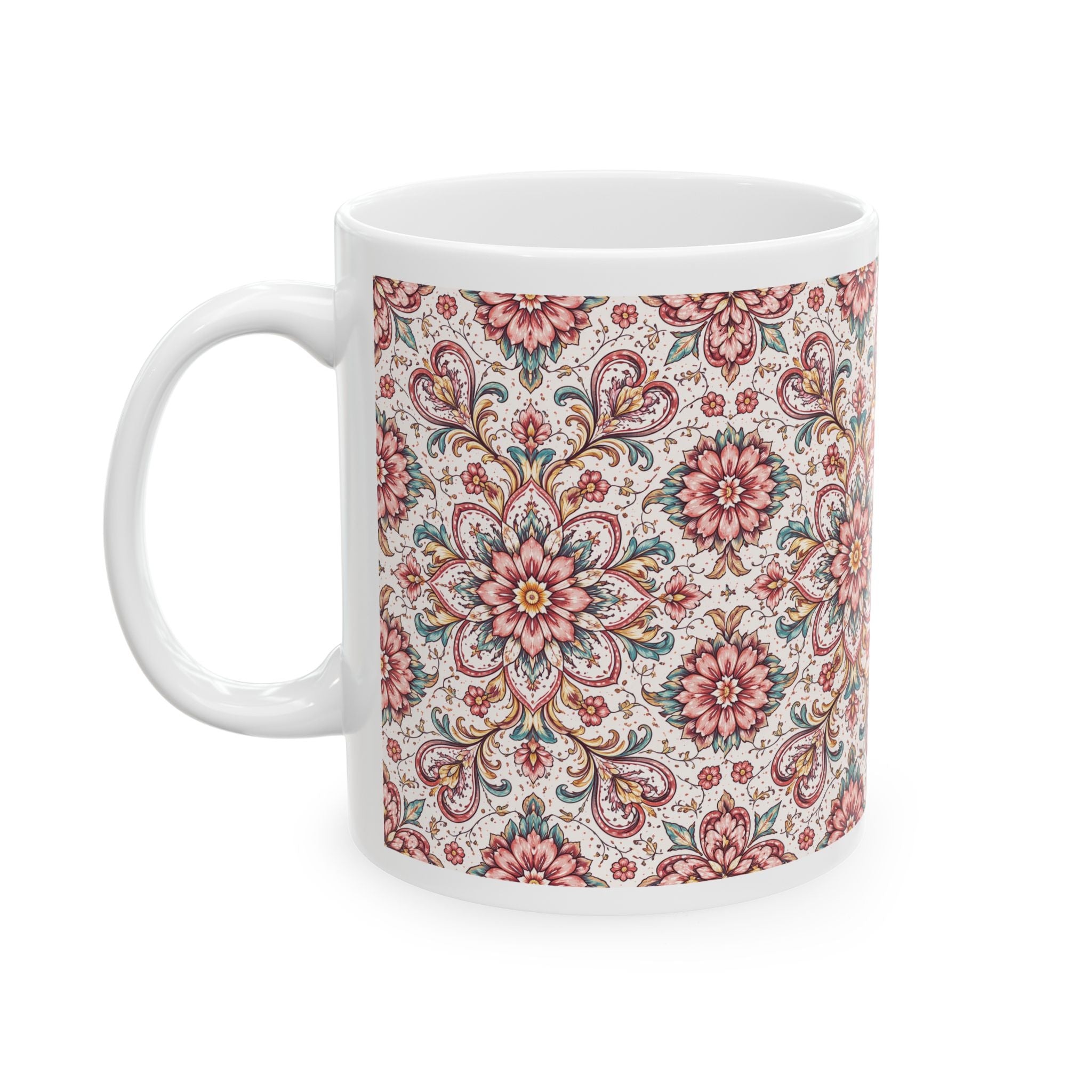 Floral Pattern Ceramic Mug (11oz & 15oz)