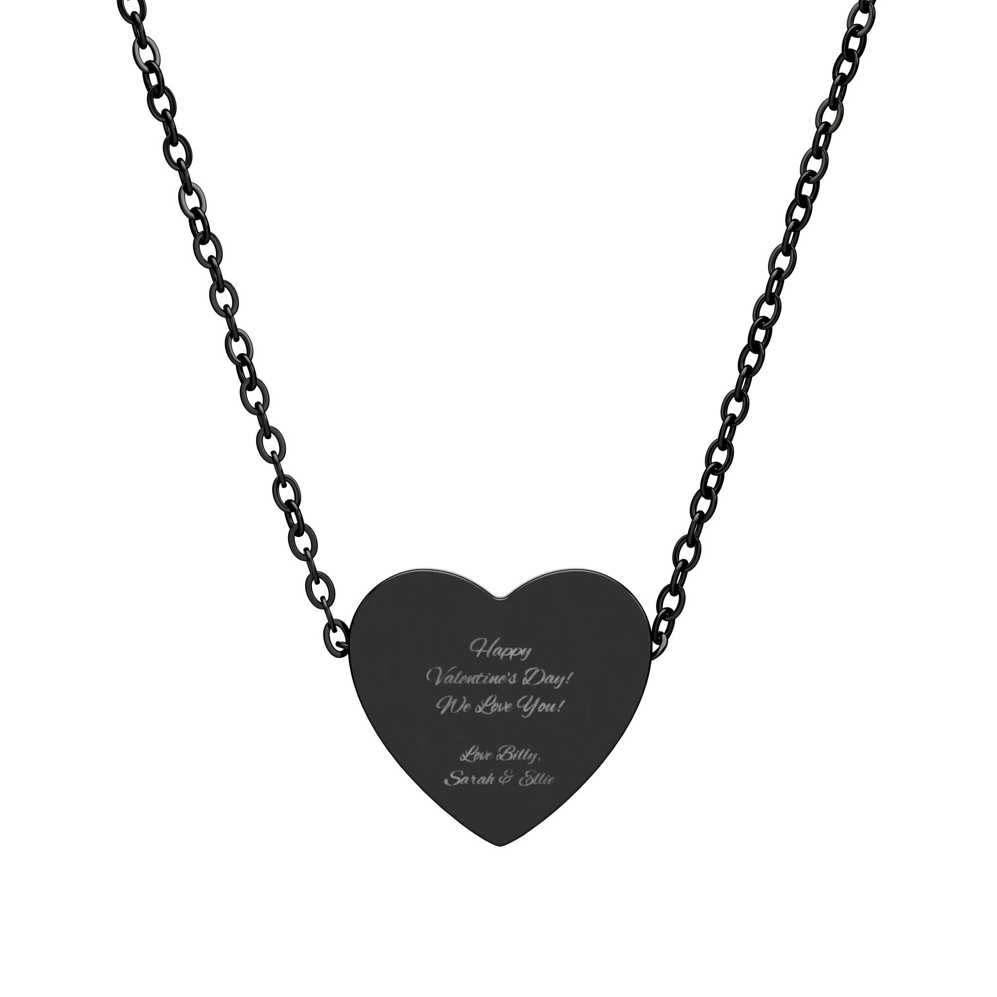 Engravable Heart Necklace — Personalized Pendant Gift