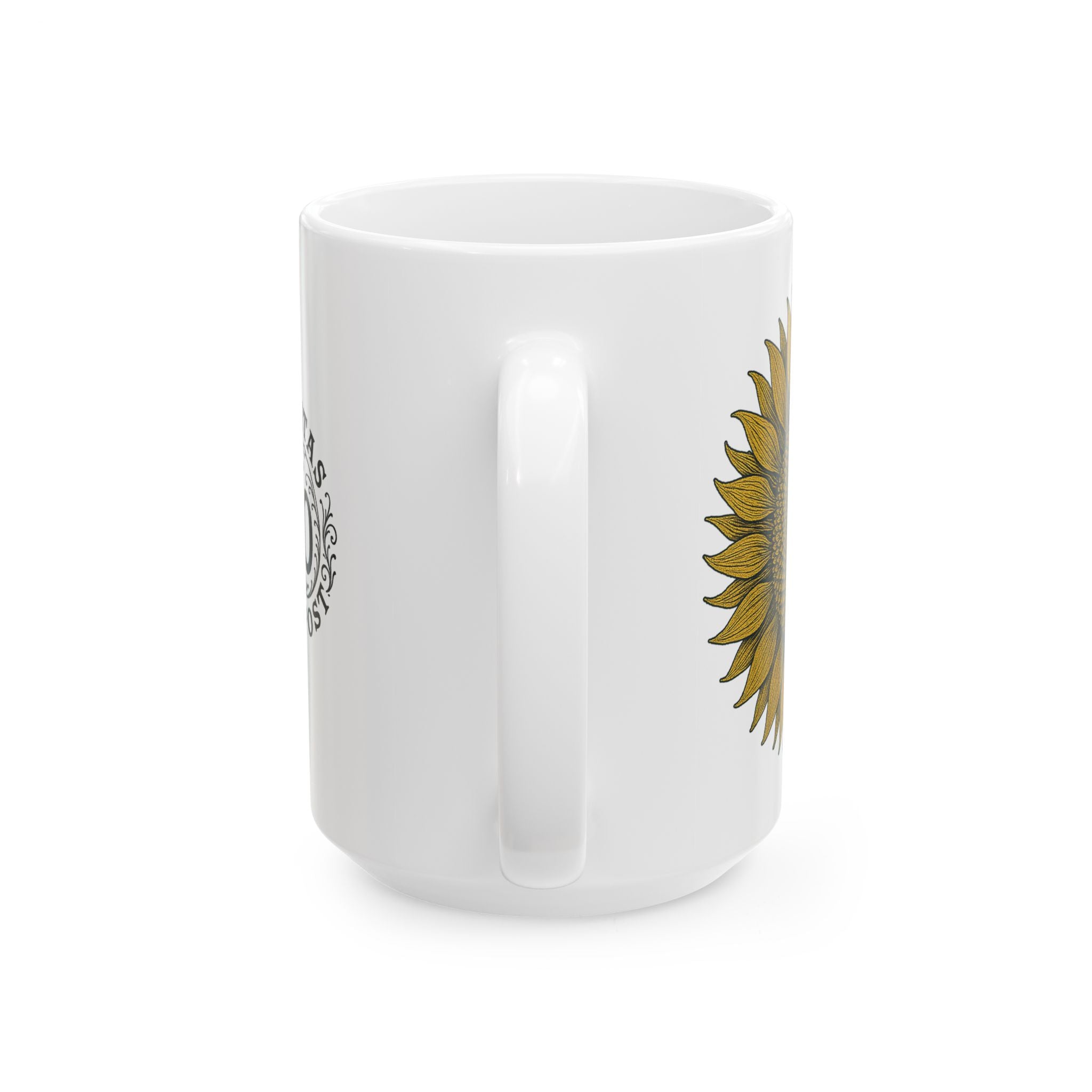 Fractal Sunflower Ceramic Coffee Mug