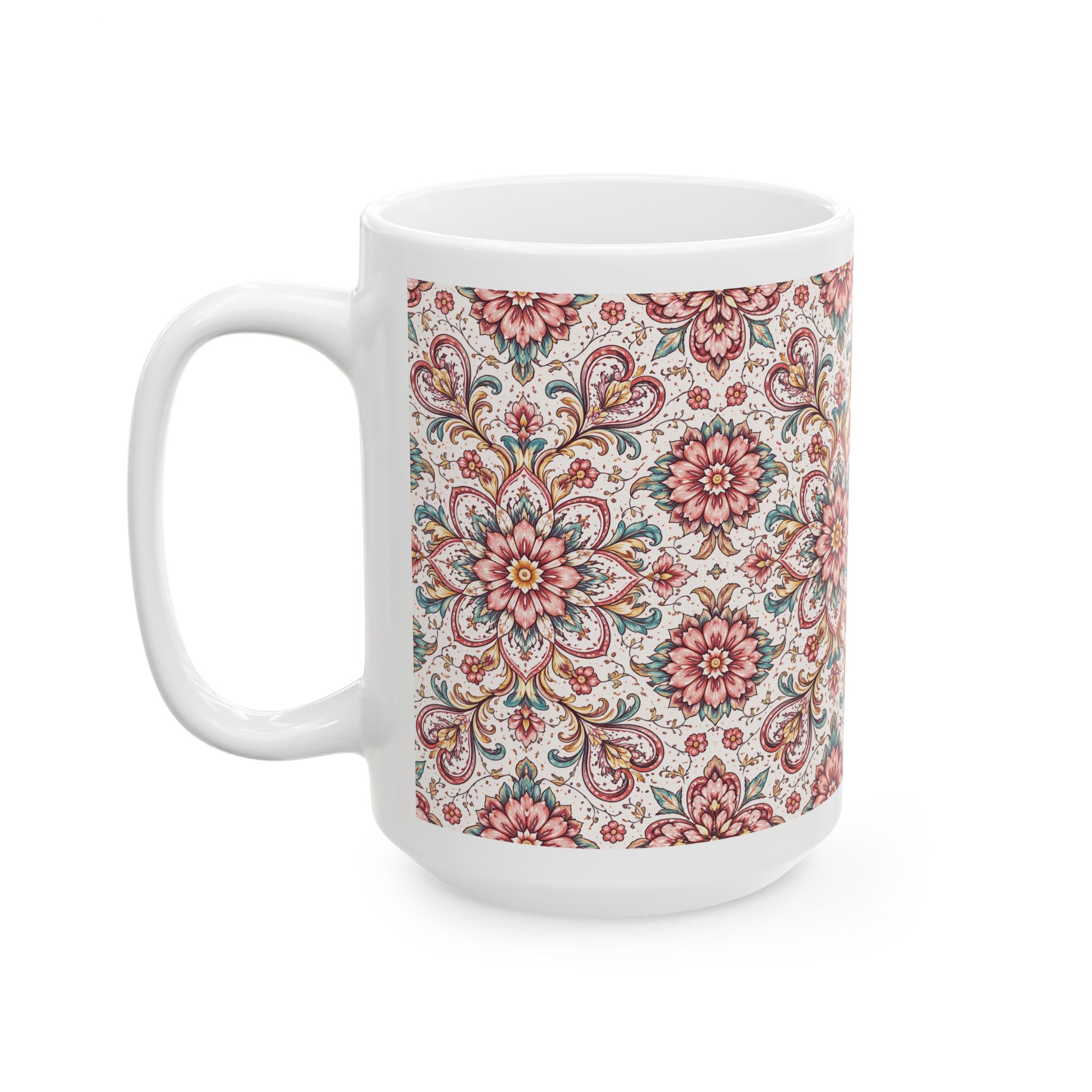 Floral Pattern Ceramic Mug (11oz & 15oz)