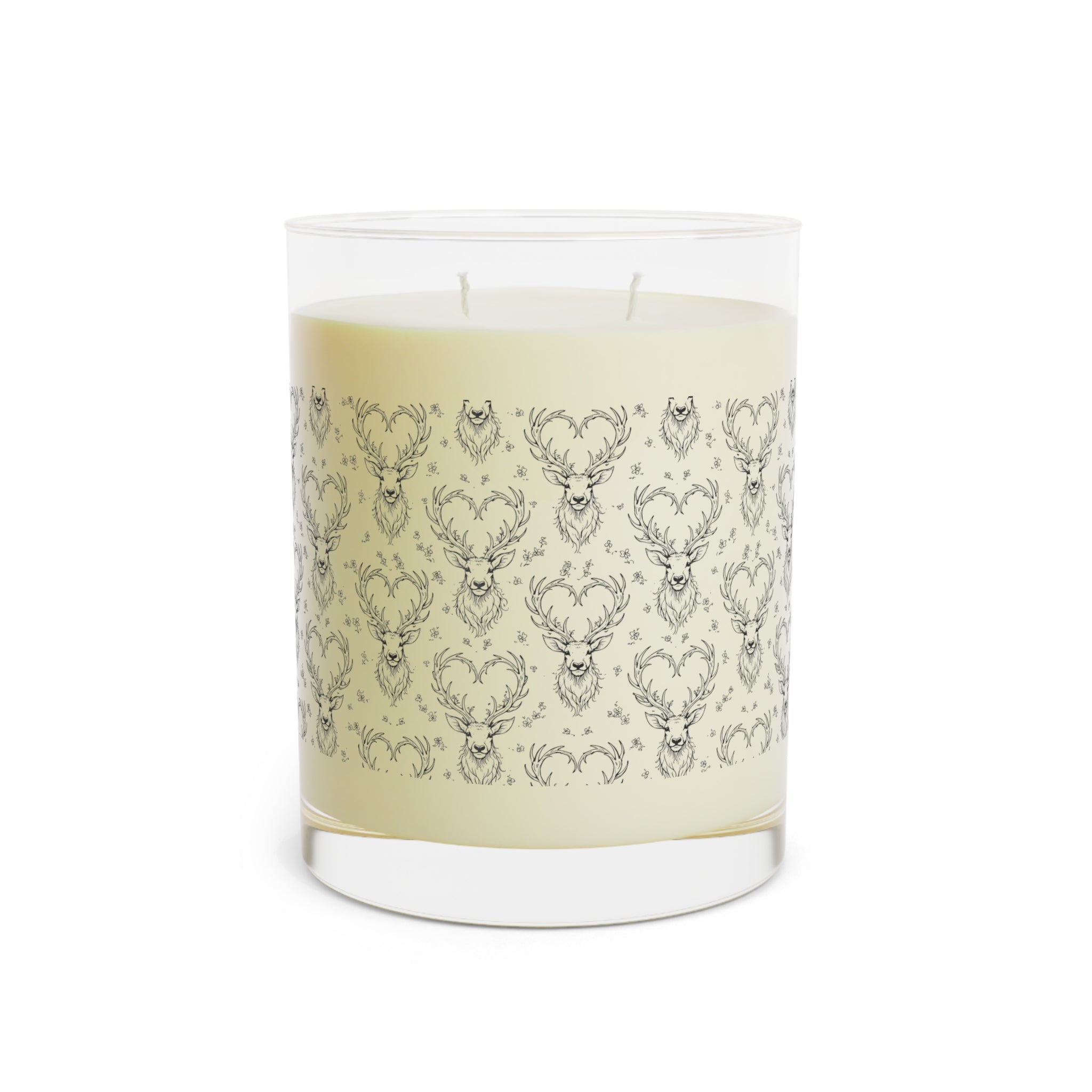 11oz Scented Glass Candle — Hearts and Antlers