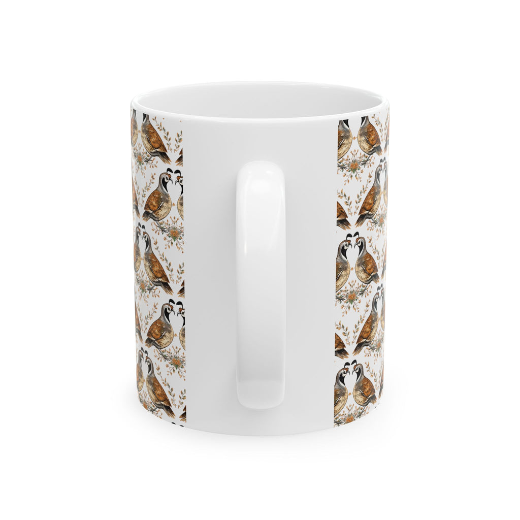 Rustic Wildlife Ceramic Mug —  Can't Quail My Love Coffee Cup (11oz & 15oz)
