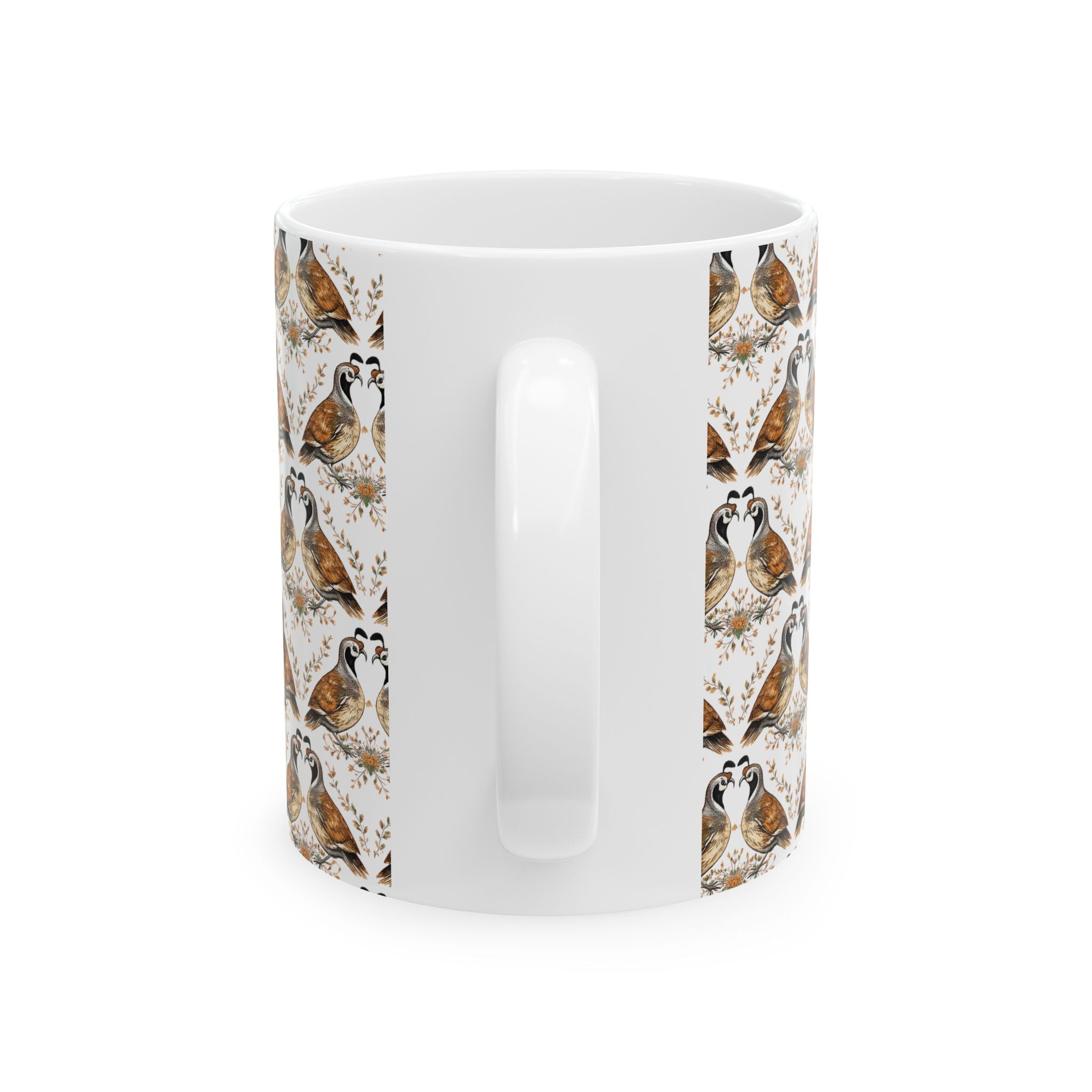 Rustic Wildlife Ceramic Mug —  Can't Quail My Love Coffee Cup (11oz & 15oz)