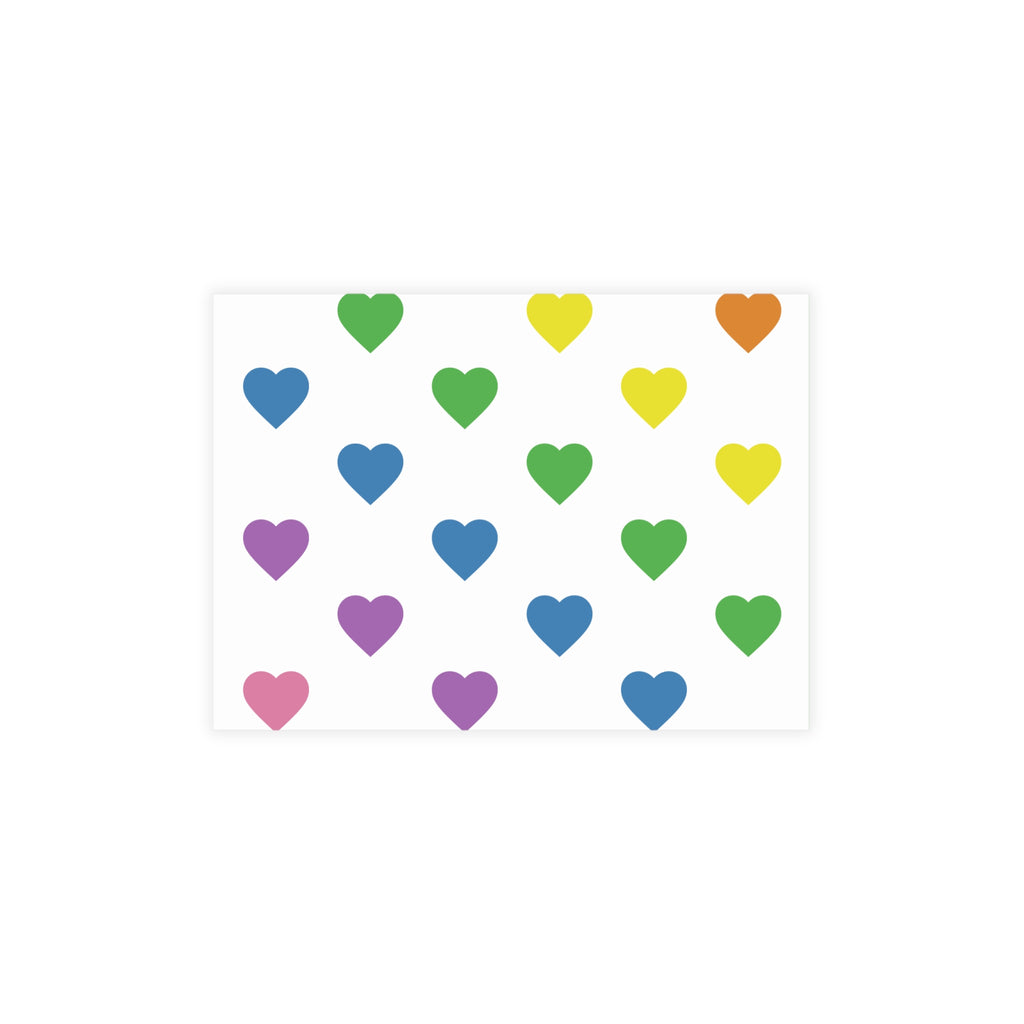 Rainbow Hearts Valentine's Day Cards - Postcard Bundles (envelopes included)