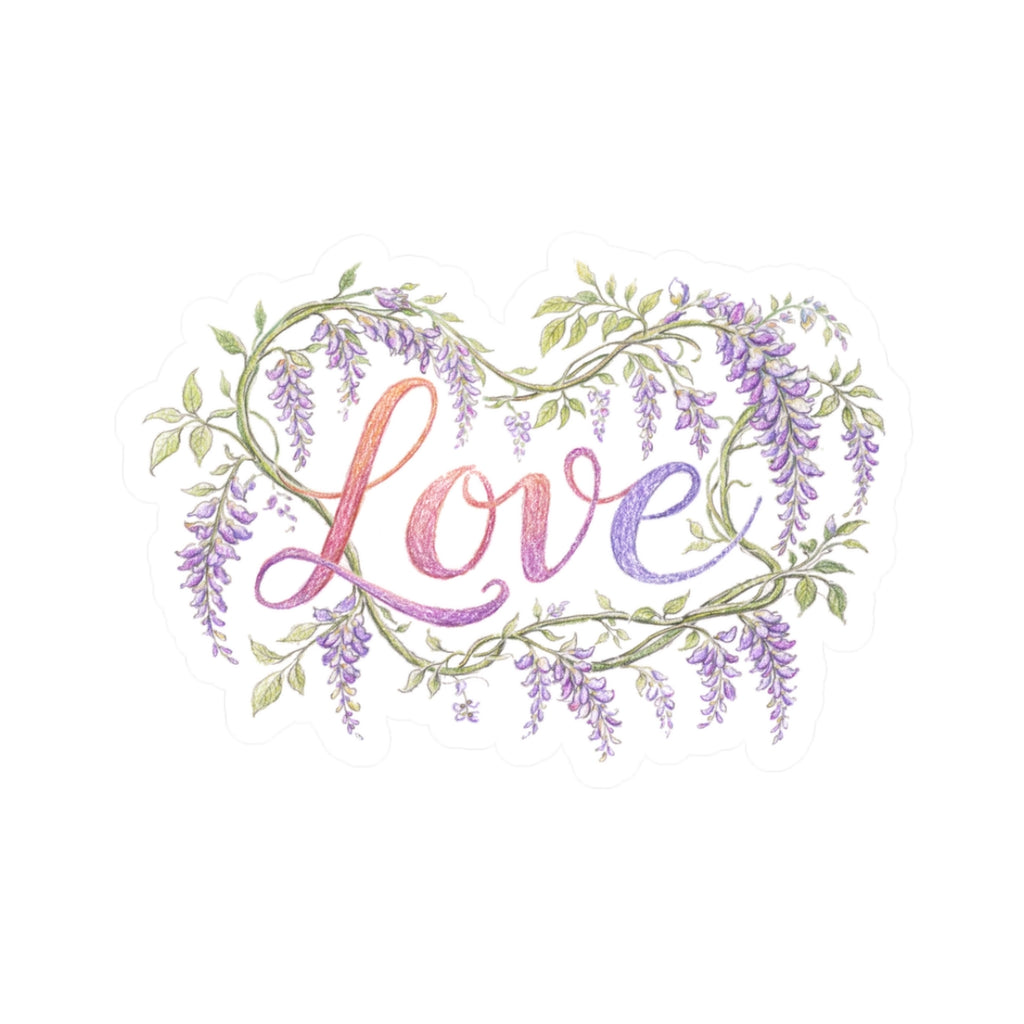 Wisteria Love Kiss-Cut Sticker