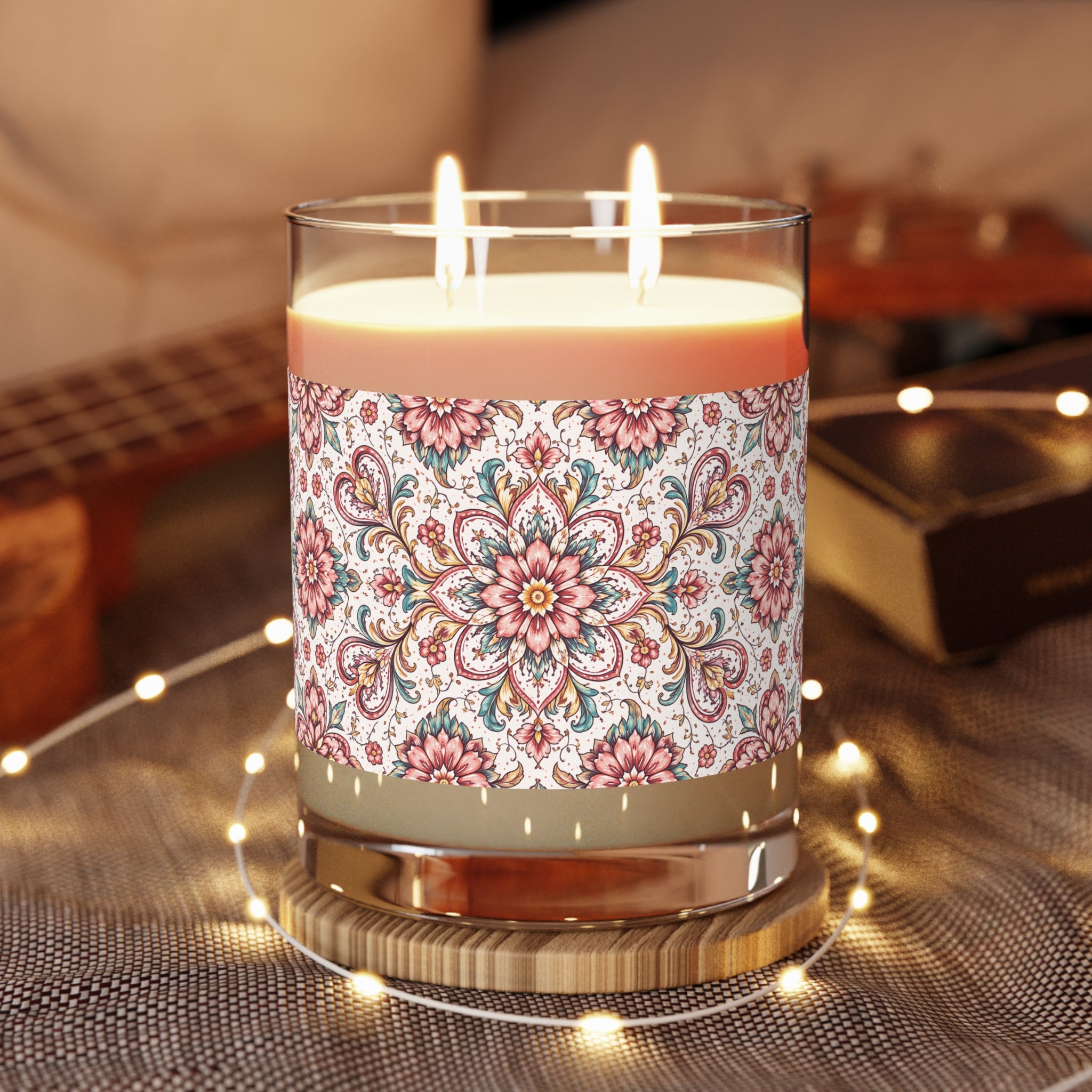 11oz Scented Glass Candle — Dusty Rose