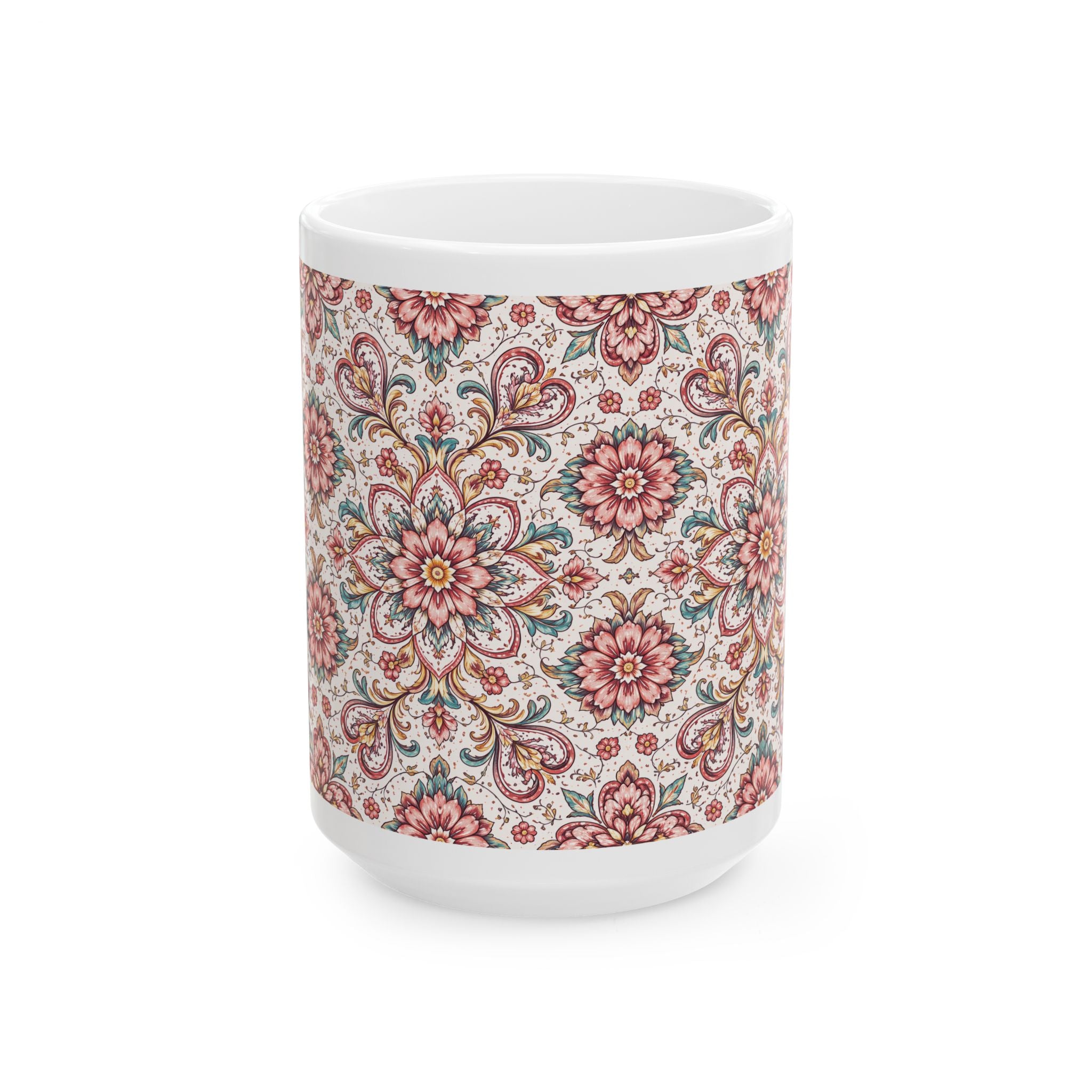 Floral Pattern Ceramic Mug (11oz & 15oz)