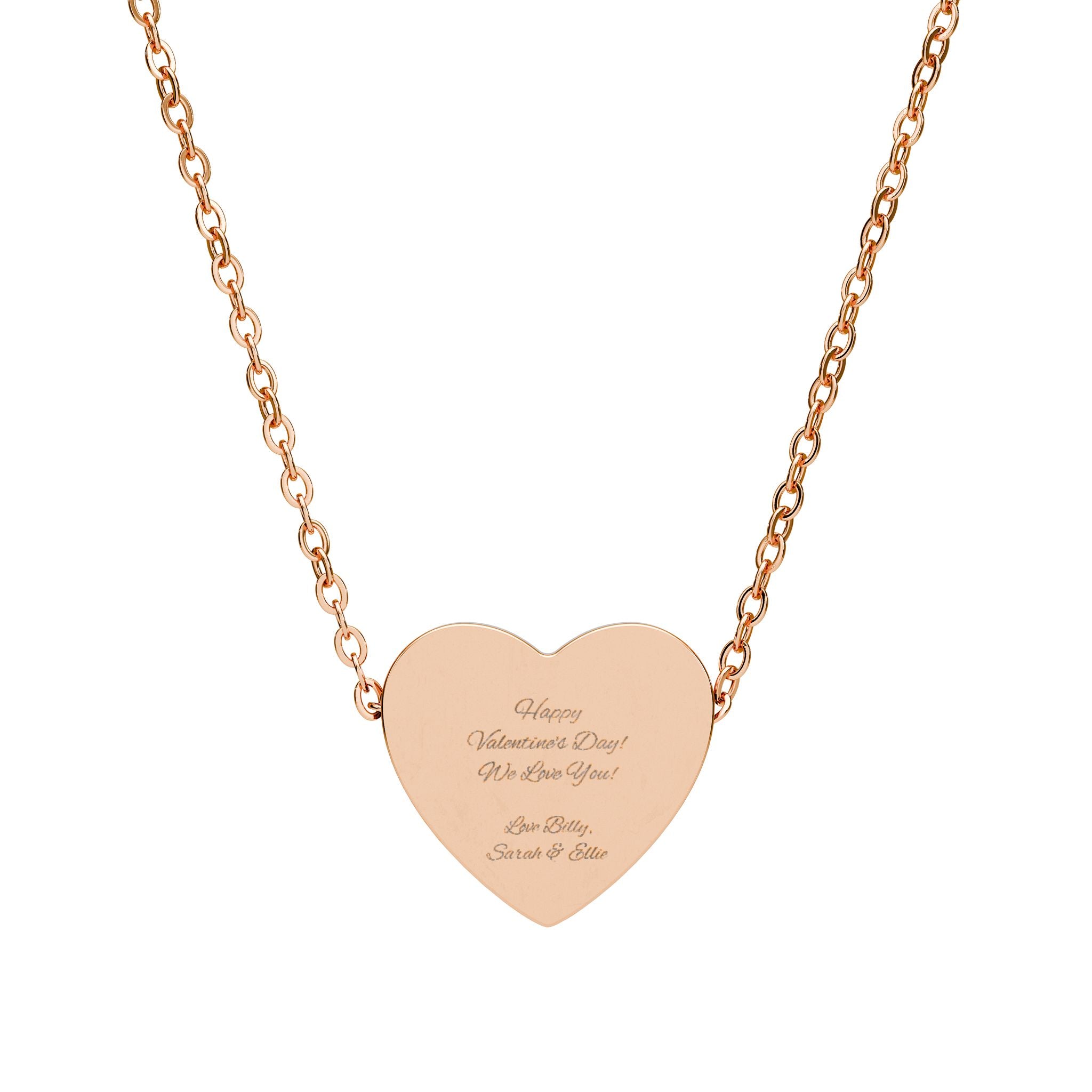 Engravable Heart Necklace — Personalized Pendant Gift