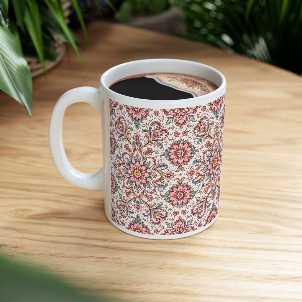Floral Pattern Ceramic Mug (11oz & 15oz)