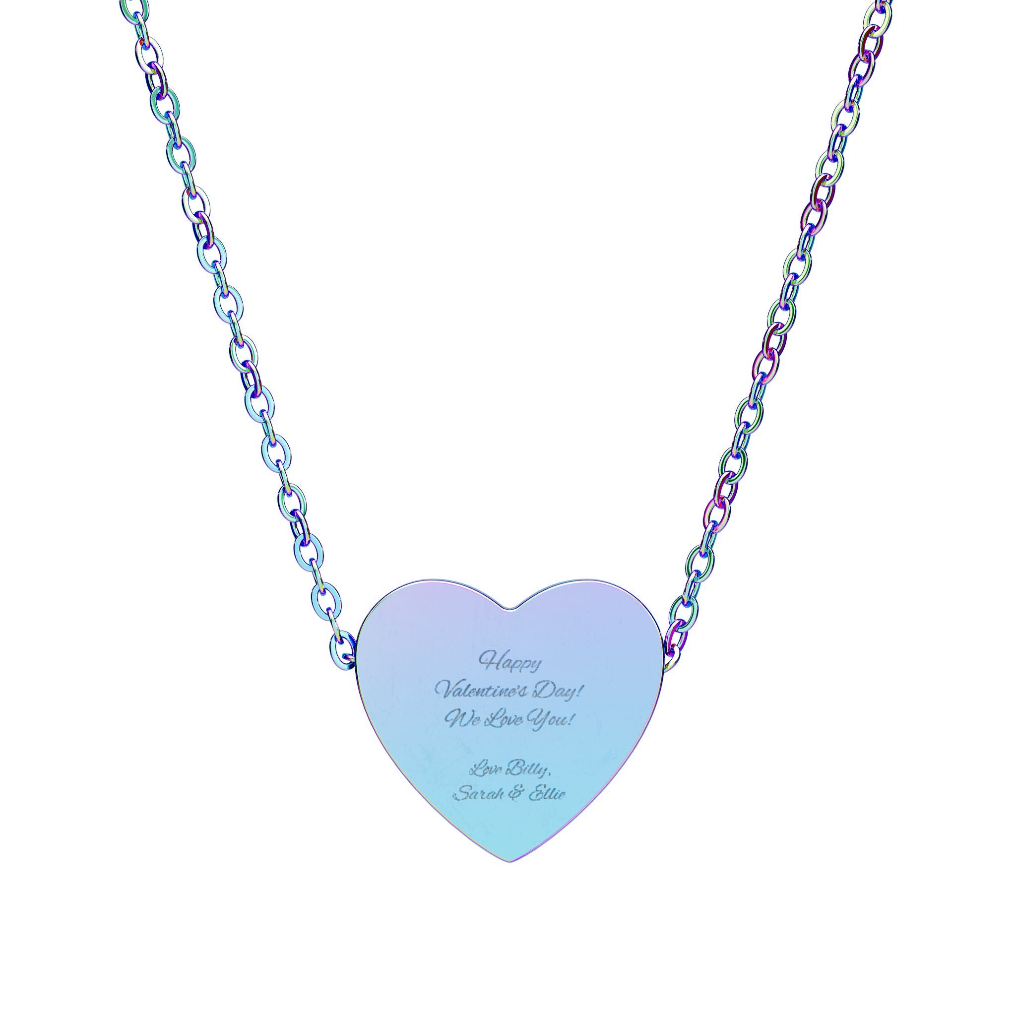 Engravable Heart Necklace — Personalized Pendant Gift