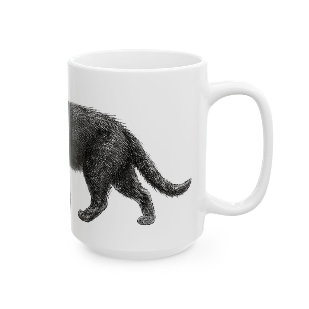 Black Cat Ceramic Mug — Black Cat Coffee Cup (11oz & 15oz)